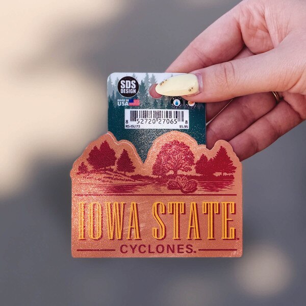 Iowa State Cyclones Landscape Rugged Sticker 3-5-inch